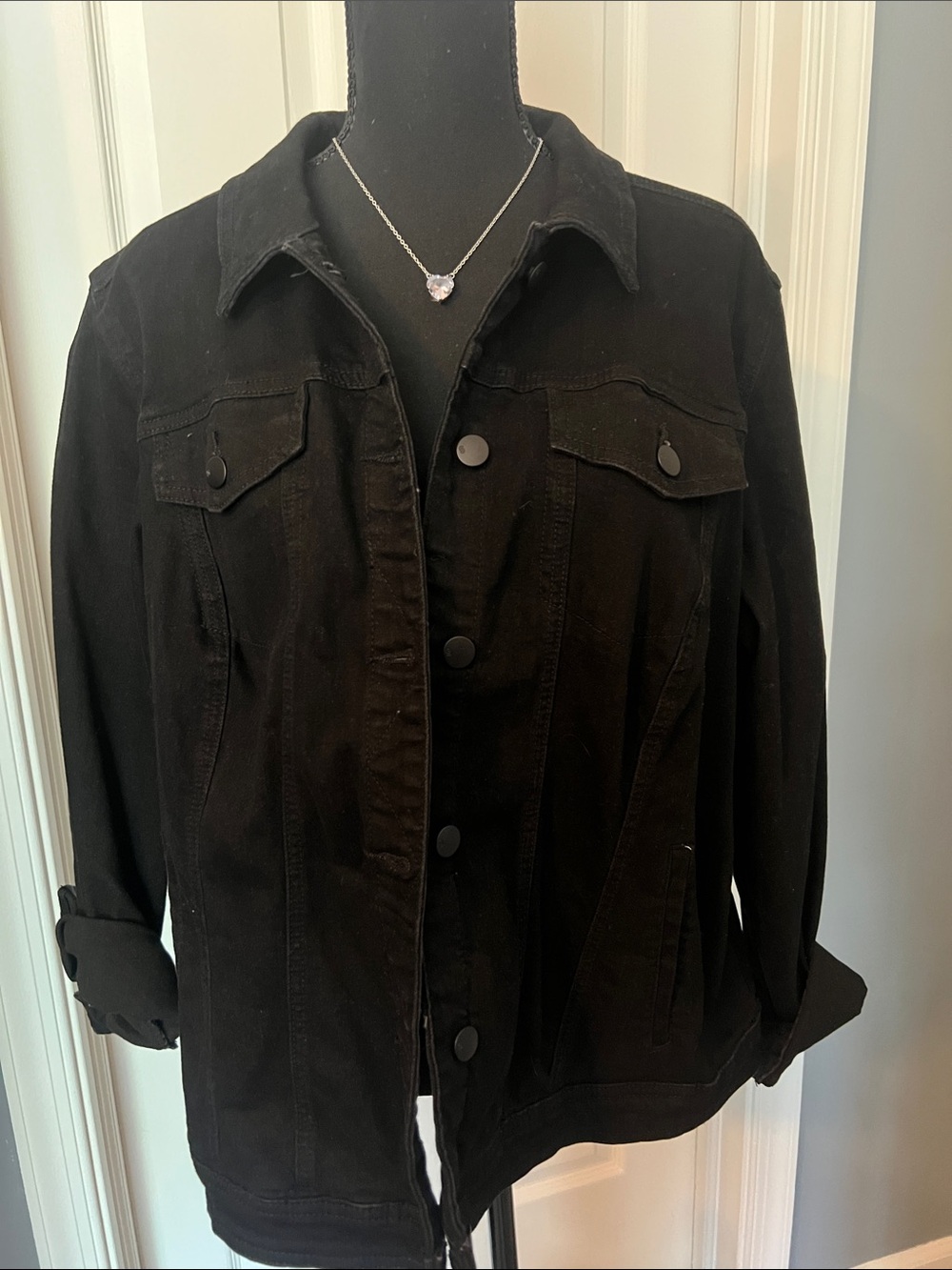 Black Lightweight Jean Jacket - Clean Classic Style